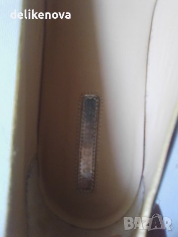 Longchamp. Original. Size 39 100% Кожа Жестоки Златни обувки , снимка 7 - Дамски елегантни обувки - 36872386