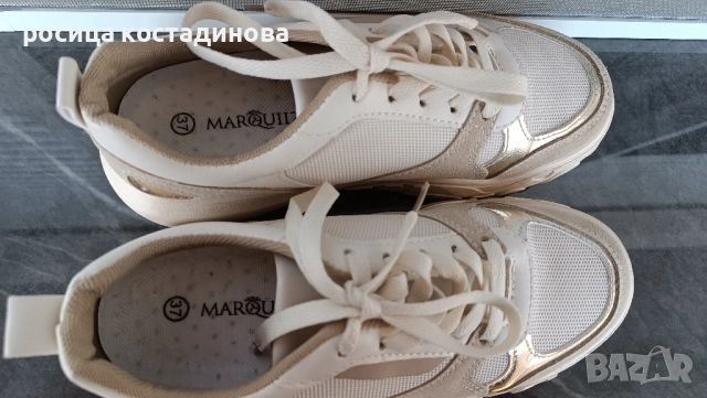 Дамски бежови обувки Marquiiz, снимка 2 - Маратонки - 51543634