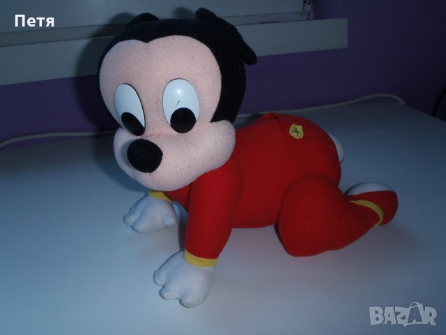 Пълзящ Мики Маус / Плюшена пълзяща играчка Мики Маус / Електронна играчка Mickey Mouse