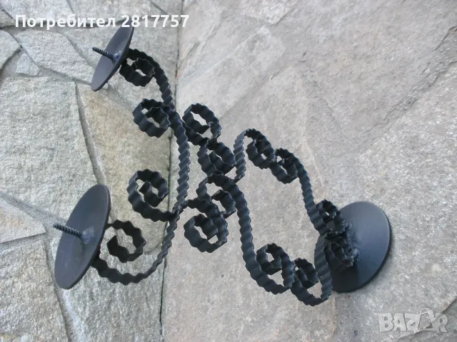 Метален свещник от миналия век !, снимка 6 - Антикварни и старинни предмети - 49832323