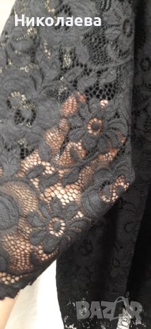 Макси Блуза от Мека Дантела в черно!Размери 60 и 62!, снимка 6 - Блузи с дълъг ръкав и пуловери - 52490694
