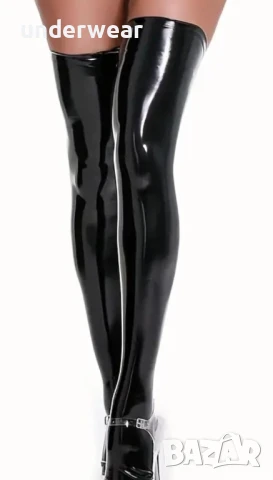 Latex чорапи над коляно