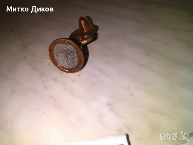 Месингова икона за една свещ свещник фи 35мм  Н-95мм, снимка 6 - Икони - 48428243