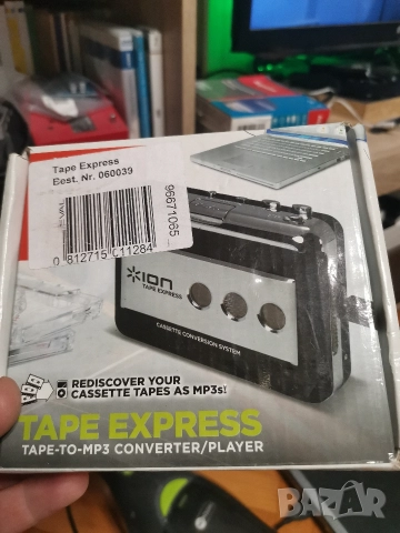 Walkman конвертор на аналогов към цифров аудиозапис ION TAPE EXPRESS TAPE-TO-MP3-CONVERTER/PLAYER