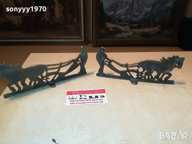 ОРАН-КОНЕ Х 2БР МЕД/МЕСИНГ-ВНОС АНГЛИЯ 1605222057, снимка 12 - Антикварни и старинни предмети - 36782557