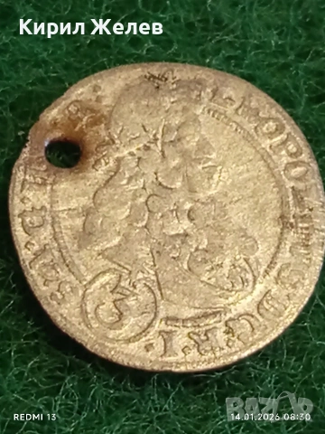 Сребърна монета 3 кройцера 1698г. Леополд първи Австрия уникат 53004, снимка 7 - Нумизматика и бонистика - 53092461