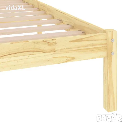 vidaXL Рамка за легло, дърво масив, 90x190 см, Single, снимка 6 - Спални и легла - 56147810