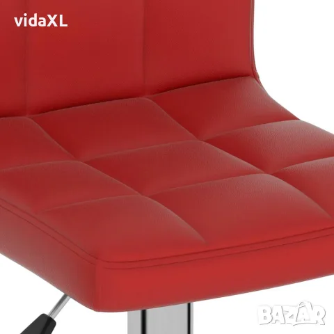 vidaXL Бар табуретка, виненочервена, изкуствена кожа, снимка 7 - Столове - 56147022