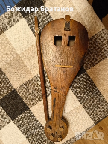 дървена гъдулка има и лък, снимка 2 - Антикварни и старинни предмети - 53168180