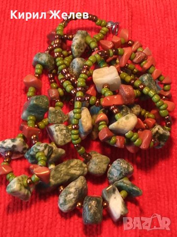 СТАРО МЪНИСТЕНО с МНОГО РАЗЛИЧНИ СКЪПОЦЕННИ КАМЪНИ КОЛИЕ 12692, снимка 8 - Колиета, медальони, синджири - 29638136