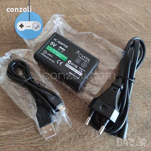 Зарядно устройство с USB кабел за PlayStation Vita PCH-2000 SLIM конзоли, снимка 2 - PlayStation конзоли - 36696433