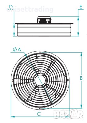 Осов вентилатор ф500, 6900 m3/h, снимка 9 - Други машини и части - 37801817