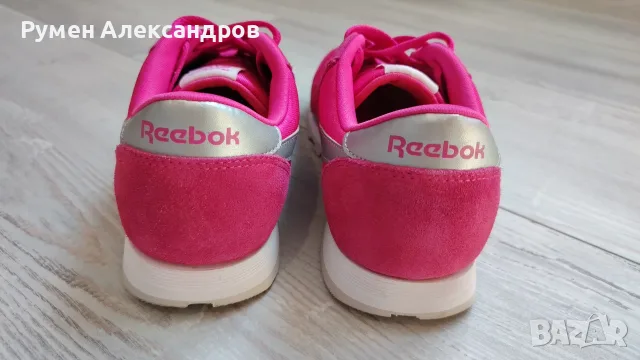 Дамски розови велурени маратонки REEBOK CL NYLON EUR38, снимка 4 - Маратонки - 55825262