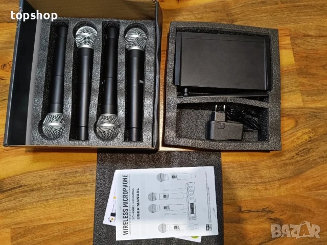 НОВА безжична микрофонна система с 4 / четири микрофона Debra Audio VM304 VHF, XLR интерфейс, снимка 14 - Микрофони - 51636440