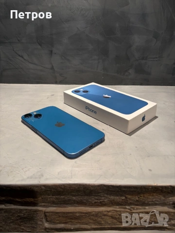 КАТО НОВ Iphone 13 Blue 128 GB, снимка 3 - Apple iPhone - 54084893