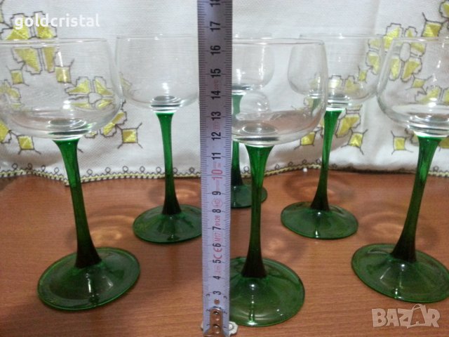 Ретро стъклени чаши за вино , снимка 5 - Антикварни и старинни предмети - 44343749