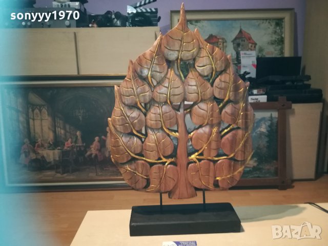 ДЪРВО с листа - фигура дърворезба 0411201039, снимка 13 - Колекции - 30667869