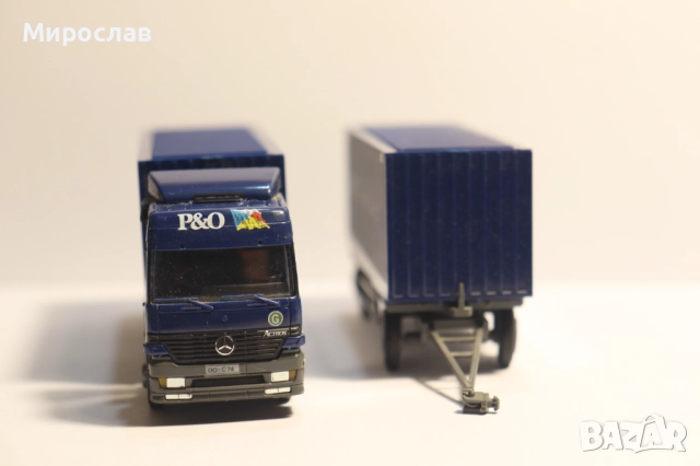 AWM H0 1/87 MERCEDES ACTROS КОНТЕЙНЕР КАМИОН МОДЕЛ, снимка 4 - Колекции - 52354556