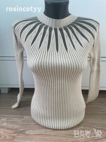 Бежова блуза , снимка 3 - Блузи с дълъг ръкав и пуловери - 52107957