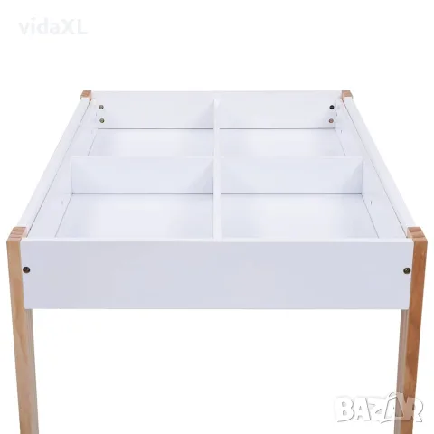 vidaXL Детска маса със столчета за рисуване, 3 части, черно и бяло, снимка 8 - Мебели за детската стая - 56146535