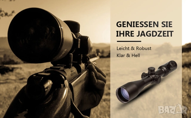 Оптика FOCUHUNTER 4-24x50 SF, оптически прицел с подсветка и монтажи, снимка 2 - Оборудване и аксесоари за оръжия - 53382406