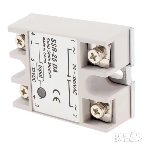 SSR-25 DA 25A DC 3-32V до AC 24-380V еднофазно твърдотелно реле, снимка 4 - Друга електроника - 48260656