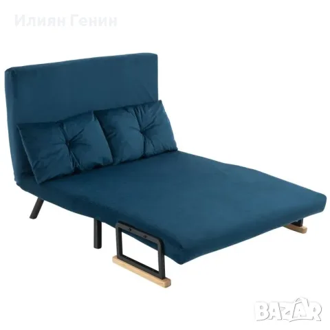 HOMCOM Разтегателен диван 2-местен кадифен, снимка 5 - Дивани и мека мебел - 55996502
