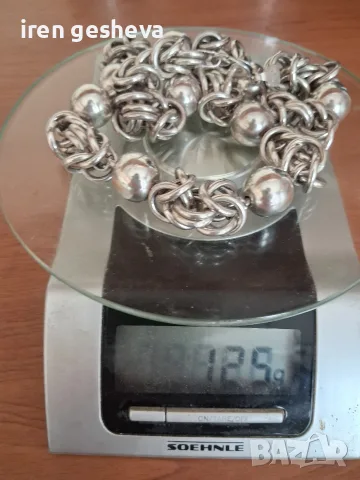 сребърен ланец кралска плета, снимка 3 - Колиета, медальони, синджири - 55928287