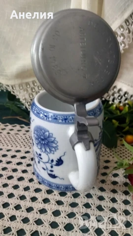 Халба син лук с капак нова, снимка 3 - Чаши - 50793527