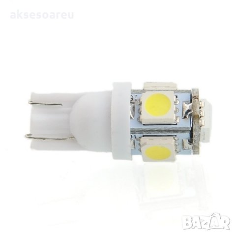 Габаритни диодни крушки габарити T10 с 5 Smd Led ксеноново бели диода за кола автомобил джип супер я, снимка 3 - Аксесоари и консумативи - 35429598