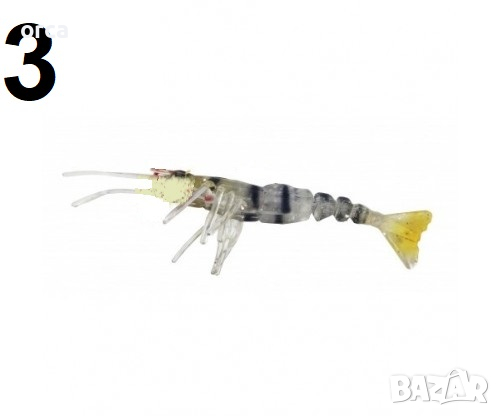 Силиконова скарида за морски джиг - резервна Ecotackle Melagues Shrimp, снимка 3 - Стръв и захранки - 44597437