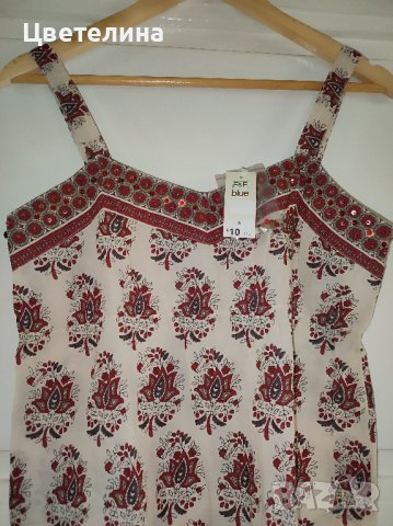 Дамски топ с пайети S размер F&F Blue 20 лв., снимка 3 - Корсети, бюстиета, топове - 42613672
