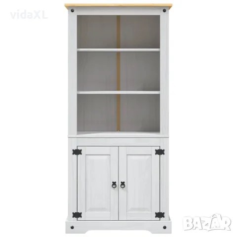 vidaXL Бюфет, мексикански бор, стил Корона, бял, 80x40x170 cм, снимка 5 - Бюфети - 56146541