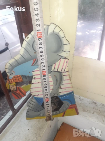 Стара бълг.метална мишена играчка от стрелбище пушка слонче, снимка 6 - Антикварни и старинни предмети - 51132193