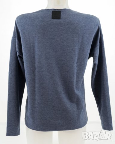 Дамска блуза с памук в тъмносин меланж Numinou - S/L/M, снимка 3 - Блузи с дълъг ръкав и пуловери - 42536586