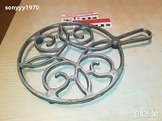 РЕТРО ПОСТАВКА-АЛУМИНИЕВА 0609221639, снимка 5 - Антикварни и старинни предмети - 37918631