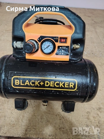 компресор 6 л. BLACK +DECKER , снимка 5 - Компресори - 54086116