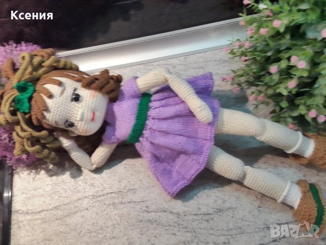Плетена играчка Кукла ДАША, Ръчно изработена, Перфектен подарък, снимка 13 - Плюшени играчки - 52510348