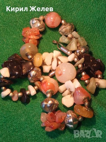 СТАР БРОНЗОВ НАКИТ ГЕРДАН КОЛИЕ с БРОНЗ и ХАЛЦЕДОН 13854, снимка 9 - Антикварни и старинни предмети - 29555795