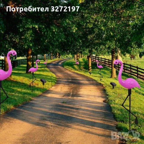 LED Соларна лампа Фламинго,водоустойчива IP65, снимка 3 - Соларни лампи - 42849830