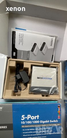 Linksys (Cisco) SD2005 5-Port 10/100/1000 Gigabit Switch, снимка 3 - Суичове - 40605202