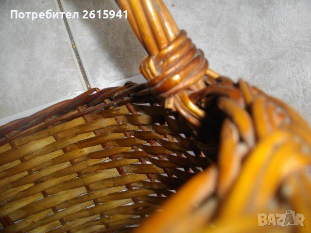 Стара Битова Кошница От Ракита-Голяма-Отлична-540х380х270мм-От Соца, снимка 15 - Саксии и кашпи - 39436658