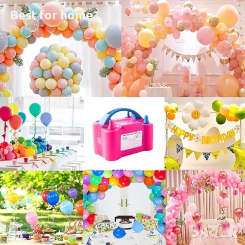 Комплект електрическа  помпа за балони, 100 балона и аксесоари YehTrum, снимка 8 - Други - 49740333