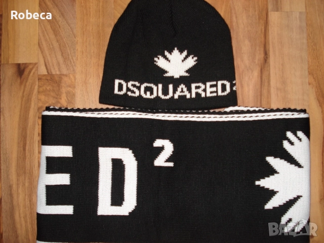 Мъжки шал и шапка DSQUARED 2, снимка 2 - Шапки - 52572560