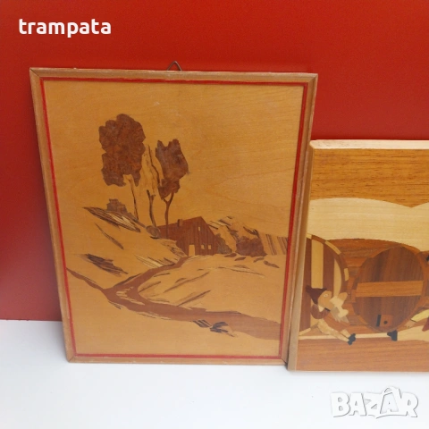 НАЙ ДОБРАТА ОФЕРТА Стари картини ,инкрустация ,дърво "Intarsien Bild", снимка 9 - Картини - 53009661