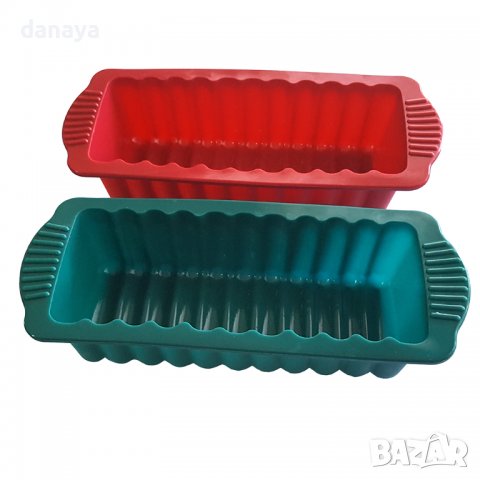 1302 Правоъгълна оребрена силиконова форма за печене на хляб козунак кекс, снимка 4 - Форми - 36738112