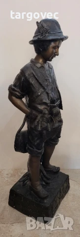 малкия ловец голяма бронзова фигура статуя статуетка, снимка 4 - Статуетки - 50963807