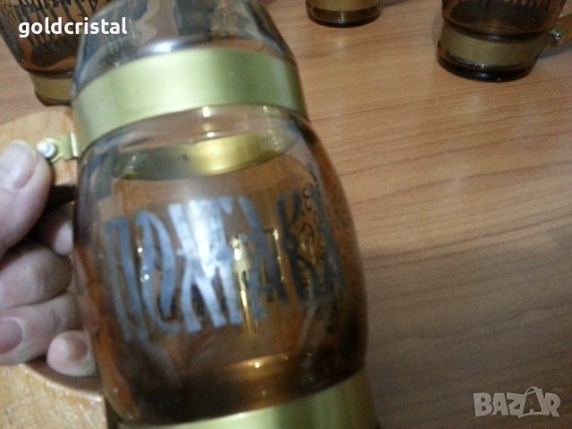 Стъклени халби за бира Полтава с дървени дръжки , снимка 9 - Антикварни и старинни предмети - 38505209