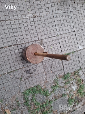 стара дървена бучка за биене на мляко за масло, снимка 4 - Антикварни и старинни предмети - 51586924