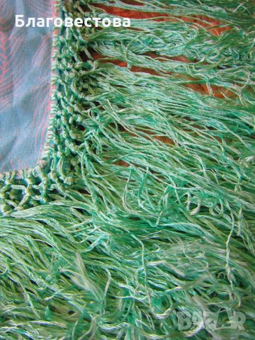 Забрадка за глава с дълги ресни част от национална носия, снимка 3 - Други - 30222473